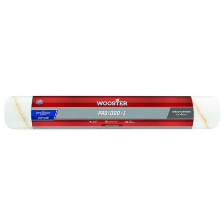 WOOSTER 18" Paint Roller Cover, 1/2" Nap Nap, Woven Fabric RR643